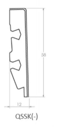 Listwa podłogowa przypodłogowa Quick-Step QSSK01622 do LPU1622 - 58 mm